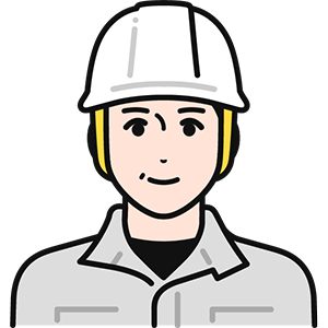 地元の自社施工業者の人物アイコン