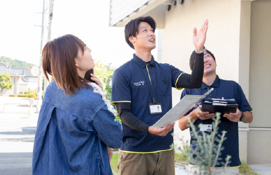 自社施工の様子